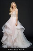 Women's Hayley Paige Lorelei Embroidered Tulle Ballgown, Size - Pink