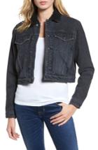 Women's Hudson Jeans Georgia Fleece Lined Denim Jacket - Black