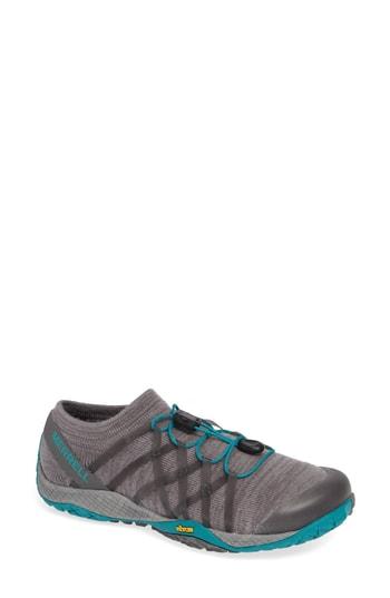 Women's Merrell Trail Glove 4 Knit Running Shoe .5 M - Grey