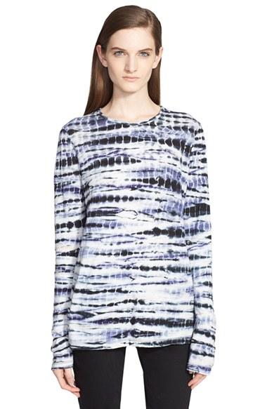 Women's Proenza Schouler Tie Dye Tissue Jersey Long Sleeve Tee - Ivory