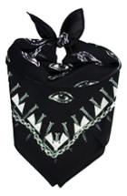 Women's Rockins Eyes Silk Bandana, Size - Black