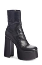 Women's Saint Laurent Billy Kangaroo Leather Platform Boot Us / 40eu - Black