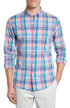 Men's Bonobos Slim Fit Summerweight Plaid Sport Shirt, Size - Blue