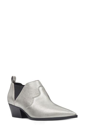 Women's Nine West Cahluz Western Chelsea Bootie M - Metallic