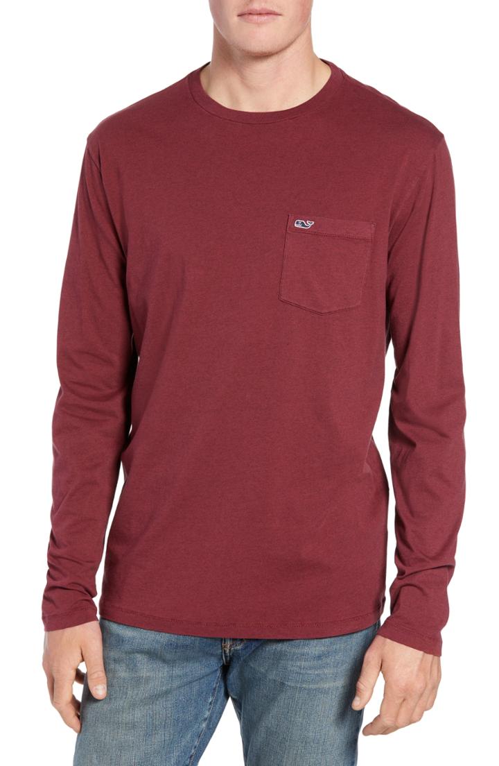Men's Vineyard Vines Overdye Heather T-shirt, Size - Red