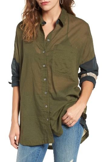 Women's Free People Rainbow Rays Shirt - Green