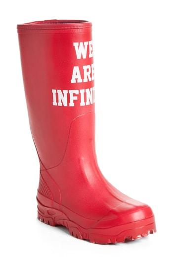 Women's Undercover We Are Infinite Rubber Rain Boot - Red