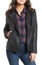 Women's Treasure & Bond Studded Leather Jacket - Black