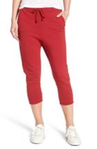 Women's Frank & Eileen Tee Lab Raw Hem Crop Sweatpants - Red