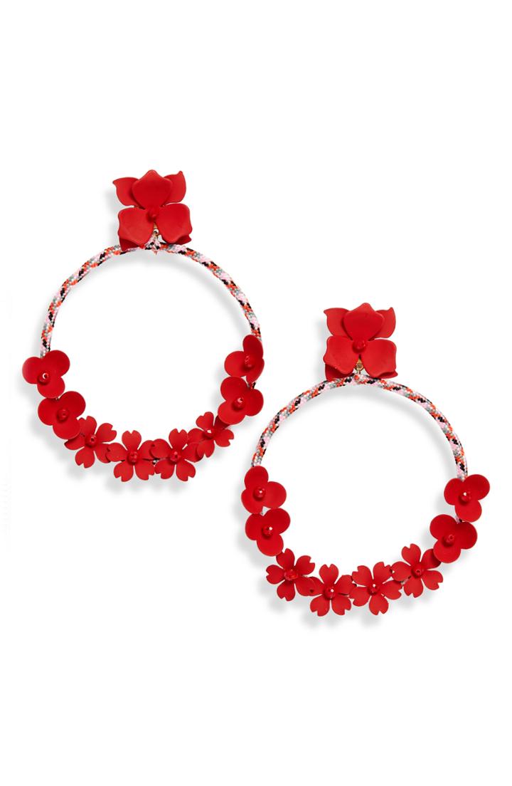 Women's Serefina Flower Hoop Earrings