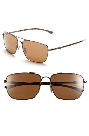 Women's Smith 'nomad' 59mm Polarized Sunglasses - Matte Brown/ Polar Brown