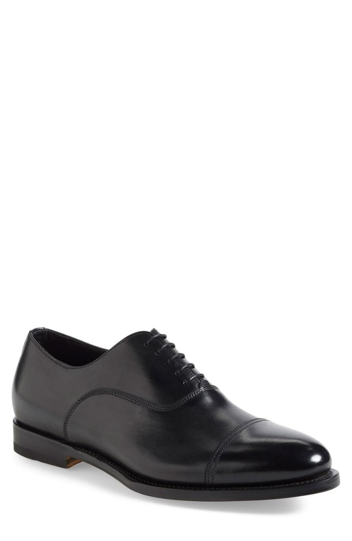Men's Santoni 'ace' Cap Toe Oxford D - Black