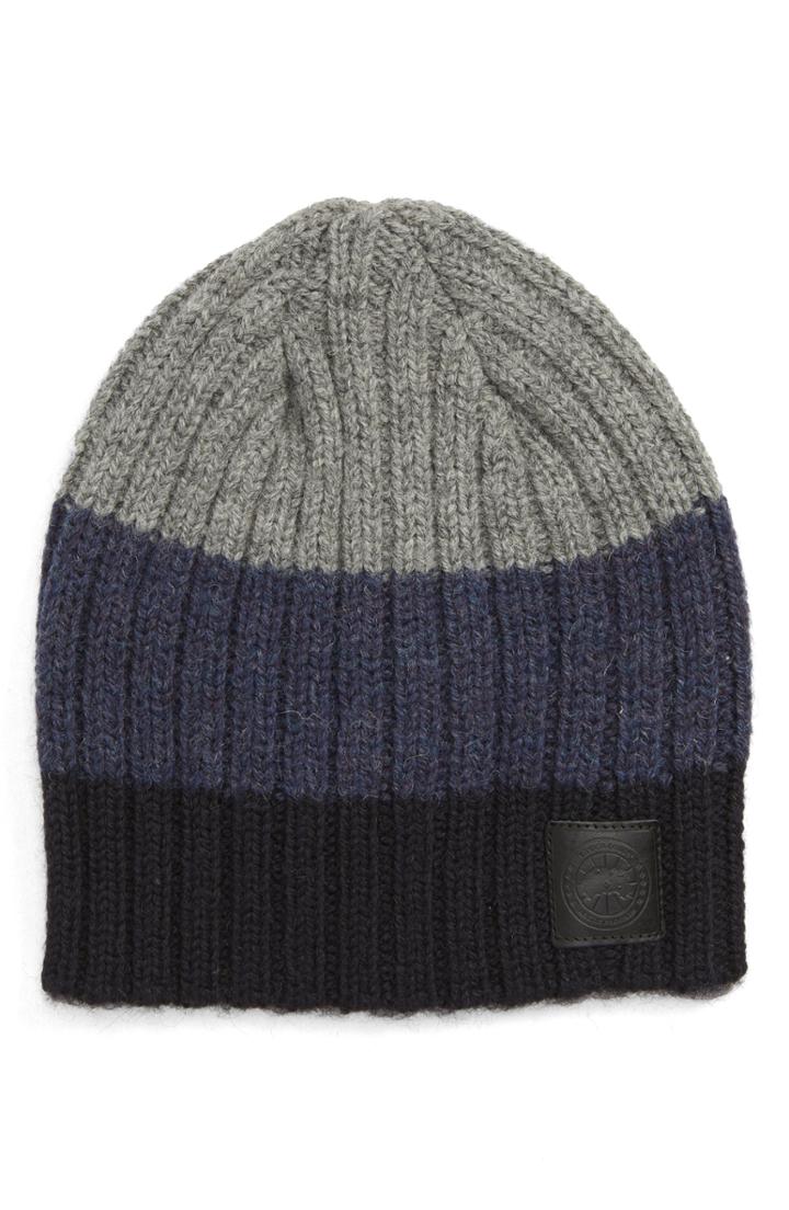 Men's Canada Goose Block Rib Slouch Beanie - Blue
