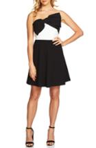 Women's Cece Strapless Colorblock Fit & Flare Dress - Black