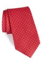 Men's Nordstrom Men's Shop Sturridge Dot Silk Tie, Size - Red