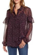 Women's All In Favor Print Button Up Blouse