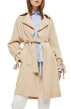 Women's Topshop Truster Duster Coat Us (fits Like 2-4) - Beige