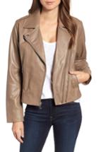 Women's Bernardo Double Zip Leather Jacket - Brown