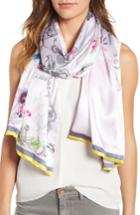 Women's Ted Baker London Passion Flower Silk Scarf, Size - Ivory