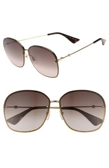Women's Gucci 63mm Oversize Square Sunglasses -