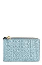 Women's Loewe Small Leather Zip Wallet - Blue