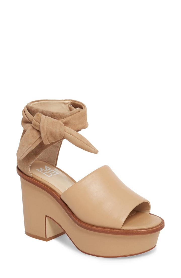 Women's M4d3 Riga Platform Sandal .5 M - Beige
