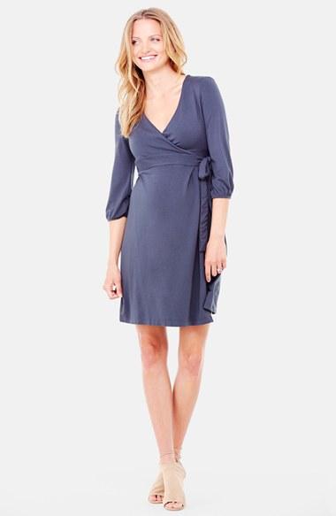 Women's Ingrid & Isabel Nursing Friendly Maternity Wrap Dress - Grey
