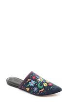 Women's Bernardo Allie Embroidered Mule M - Blue