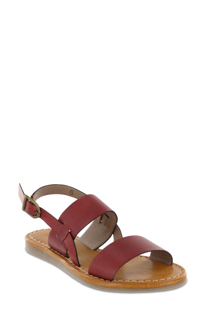 Women's Mia Elina Flat Sandal .5 M - Red