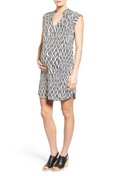 Women's Tart Maternity 'mellie' Embellished Neck Maternity Dress