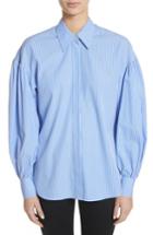 Women's Sara Battaglia Stripe Puff Sleeve Shirt Us / 38 It - Blue