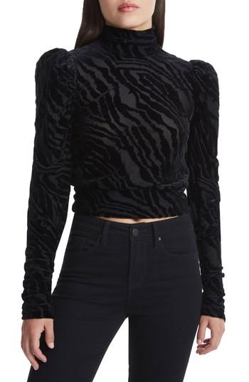 Women's Afrm Firenze Victorian Turtleneck - Black
