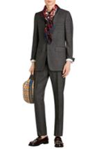 Women's Burberry Guards Text Silk Square Scarf