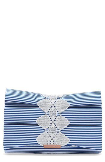 Ted Baker London Box Pleat Evening Bag - White