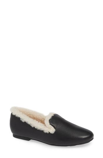 Women's Gentle Souls By Kenneth Cole Eugene Genuine Shearling Lined Loafer M - Black
