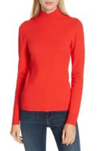 Women's Dvf Mock Neck Back Cutout Sweater - Red