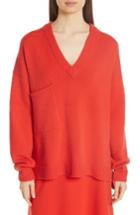 Women's Tibi Cashmere Sweater, Size - Red