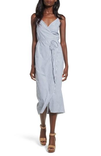 Women's Wayf Wrap Midi Dress - Black