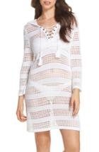 Women's Tommy Bahama Open Stitch Hooded Cover-up Sweater Dress - White