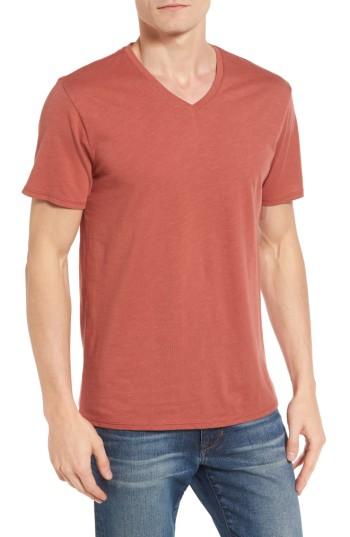 Men's The Rail Slub Cotton V-neck T-shirt, Size - Metallic