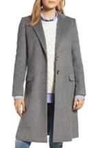 Women's Charles Gray London Wool Blend College Coat - Grey