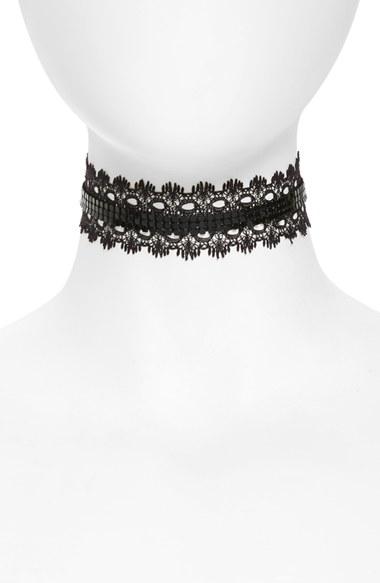 Women's Loren Olivia Beaded Lace Choker