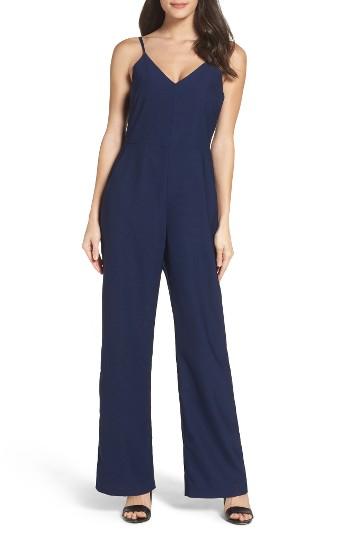 Women's Adelyn Rae Wide Leg Jumpsuit - Blue