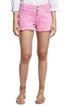 Women's Sanctuary Wild Cherry Fringed Jean Shorts - Pink