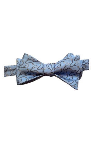 Men's Lazyjack Press Doctor Silk Bow Tie, Size - Blue