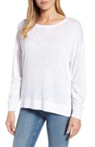 Women's Caslon Tuck Sleeve Sweatshirt - White
