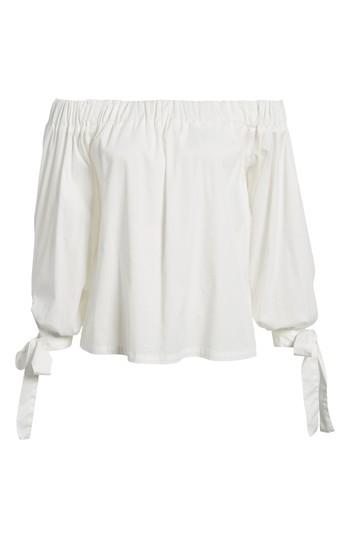 Women's 7 For All Mankind Off The Shoulder Top - White