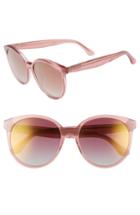 Women's Diff Cosmo 56mm Polarized Round Sunglasses - Quartz Glitter/ Rose