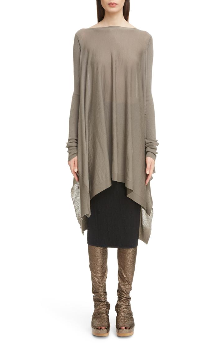 Women's Rick Owens Merino Wool Drape Sweater