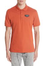 Men's Givenchy Triangle Logo Polo Shirt - Orange